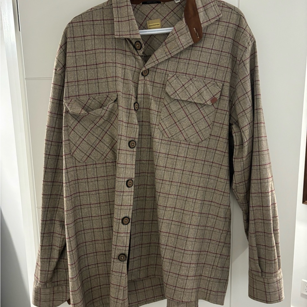 Plaid Button-Up Shirt